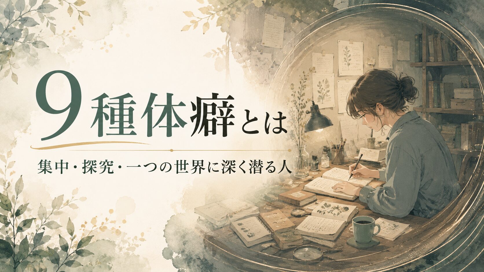 9種体癖とは｜集中・探究・一つの世界に深く潜る人